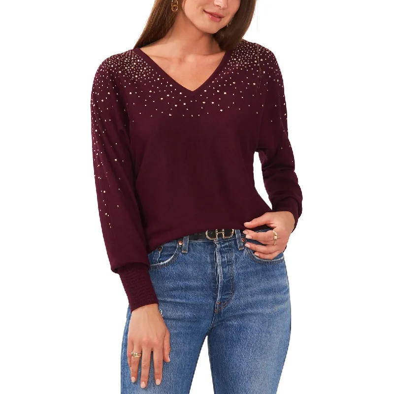 Deal of the Day Sam and Jess Womens Knit Long Sleeve V-Neck Sweater