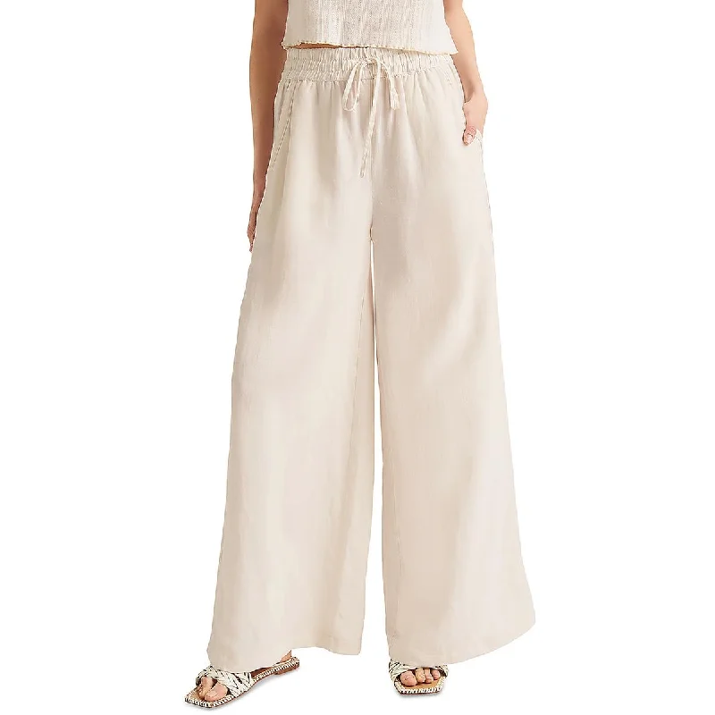 Time-Limited Offer Splendid Womens Bailey Slub Linen Wide Leg Pants