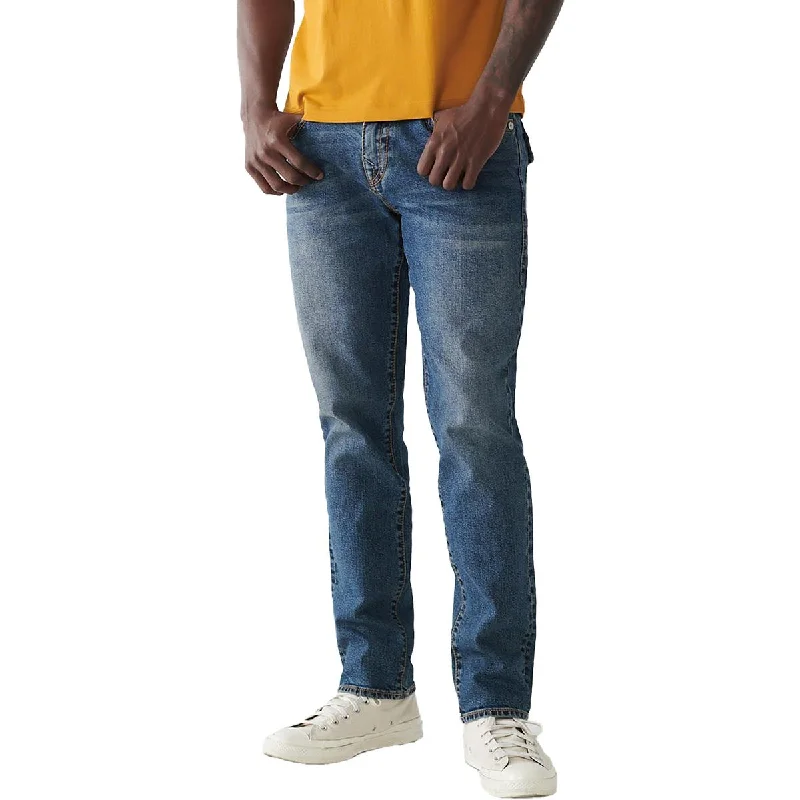 Bargain Prices True Religion Mens Geno Relaxed Medium Wash Slim Jeans
